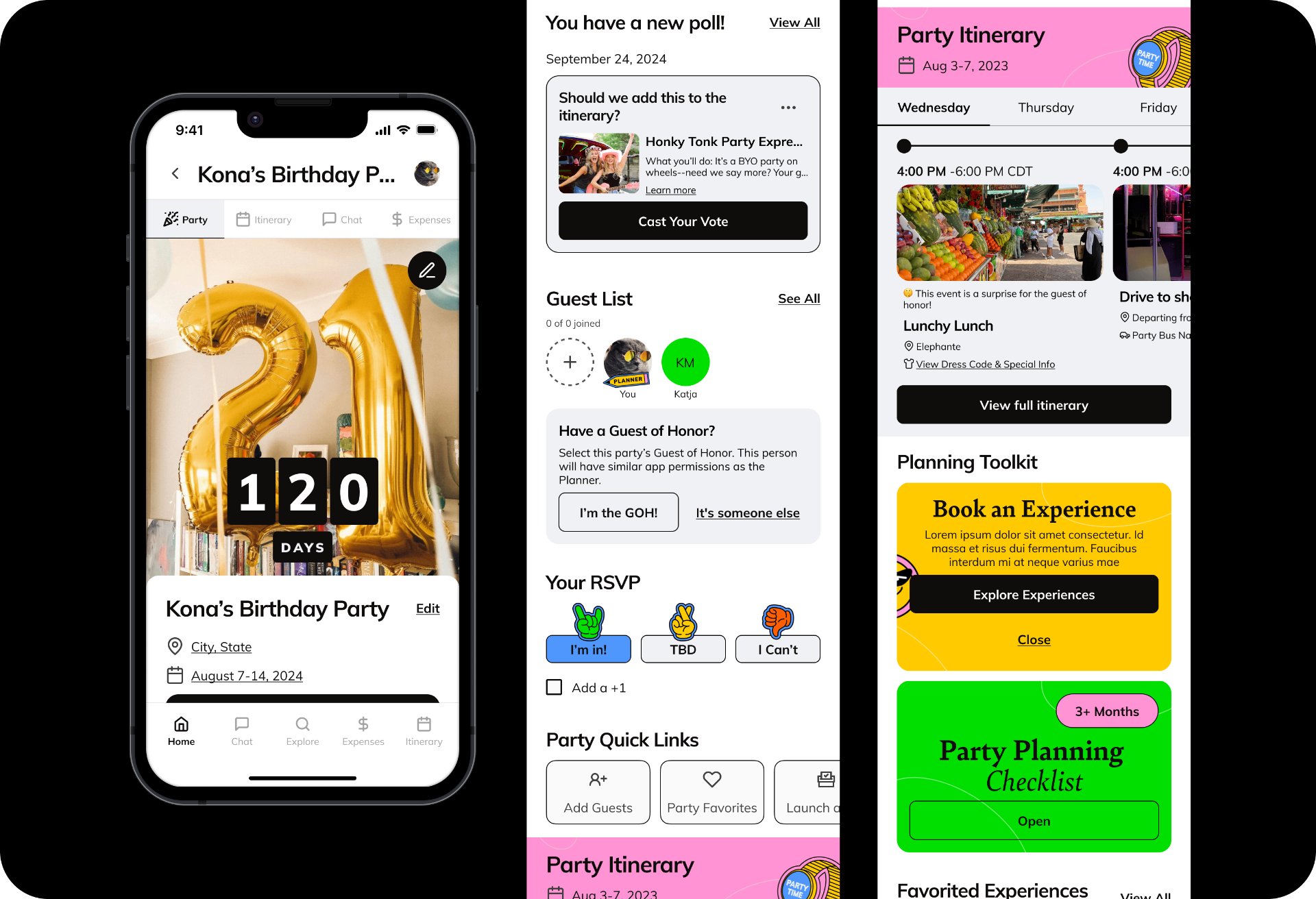 Main Party Page
